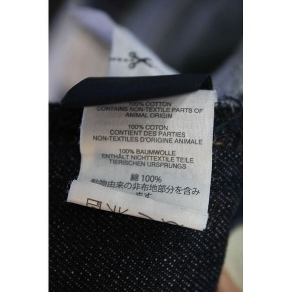 J Crew Mens Cotton Dark Wash Straight Leg Jeans Blue Size 36x32 - Picture 6 of 7